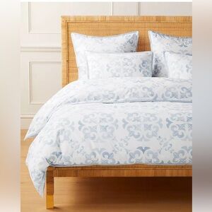 Serena & Lily Wentworth King Duvet Cover AND 2 Euro Shams - Coastal Blue